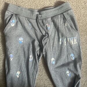 VS PINK limited edition skull joggers